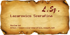 Lazarovics Szerafina névjegykártya
